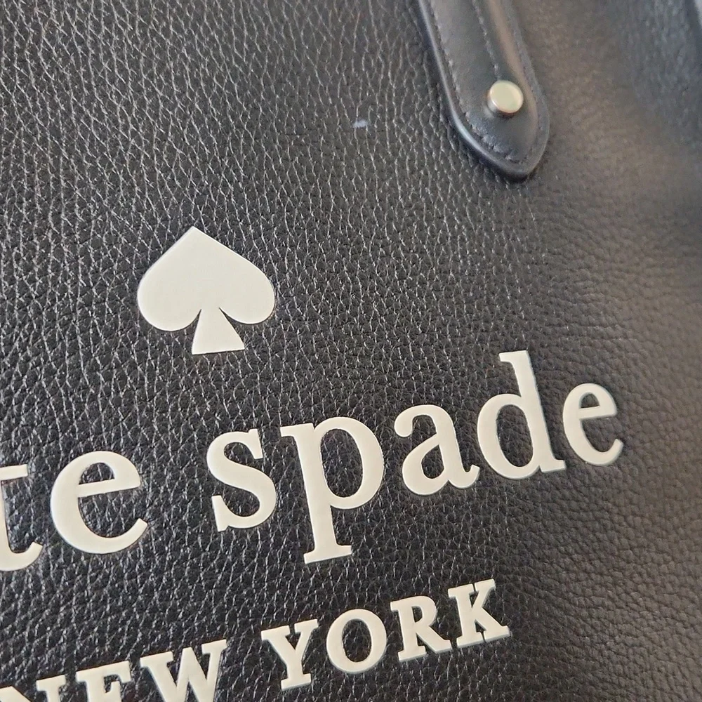 Kate Spade Ella Pebbled Black Leather Tote - Picture 7 of 9